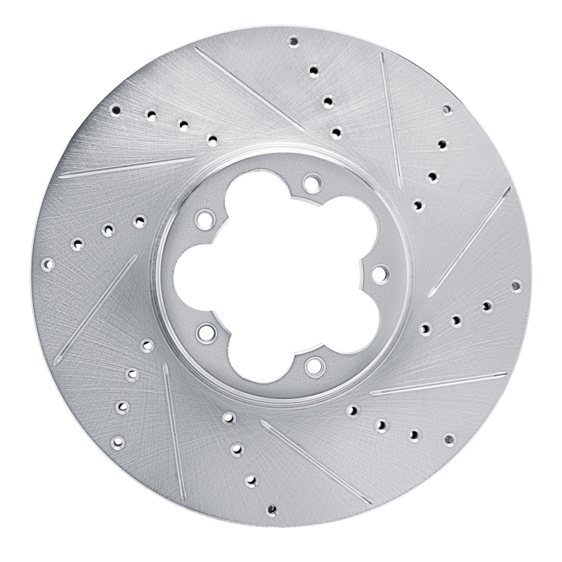 Ford Transit-150 Brake Rotor (1) - Front Right - R1 Concepts - Drilled & Slotted - Silver - `20-`25